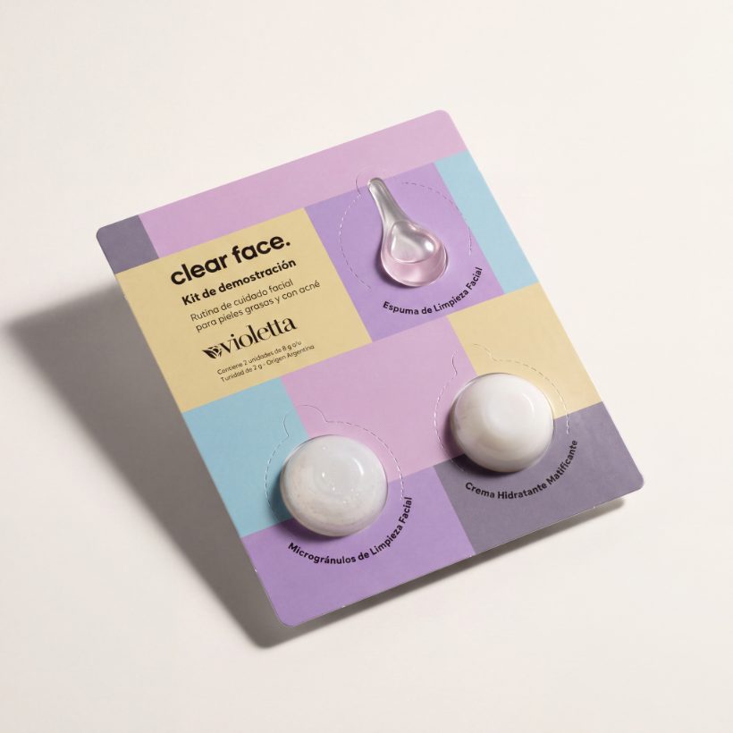 Violetta Clear Face — kit de cuidado facial